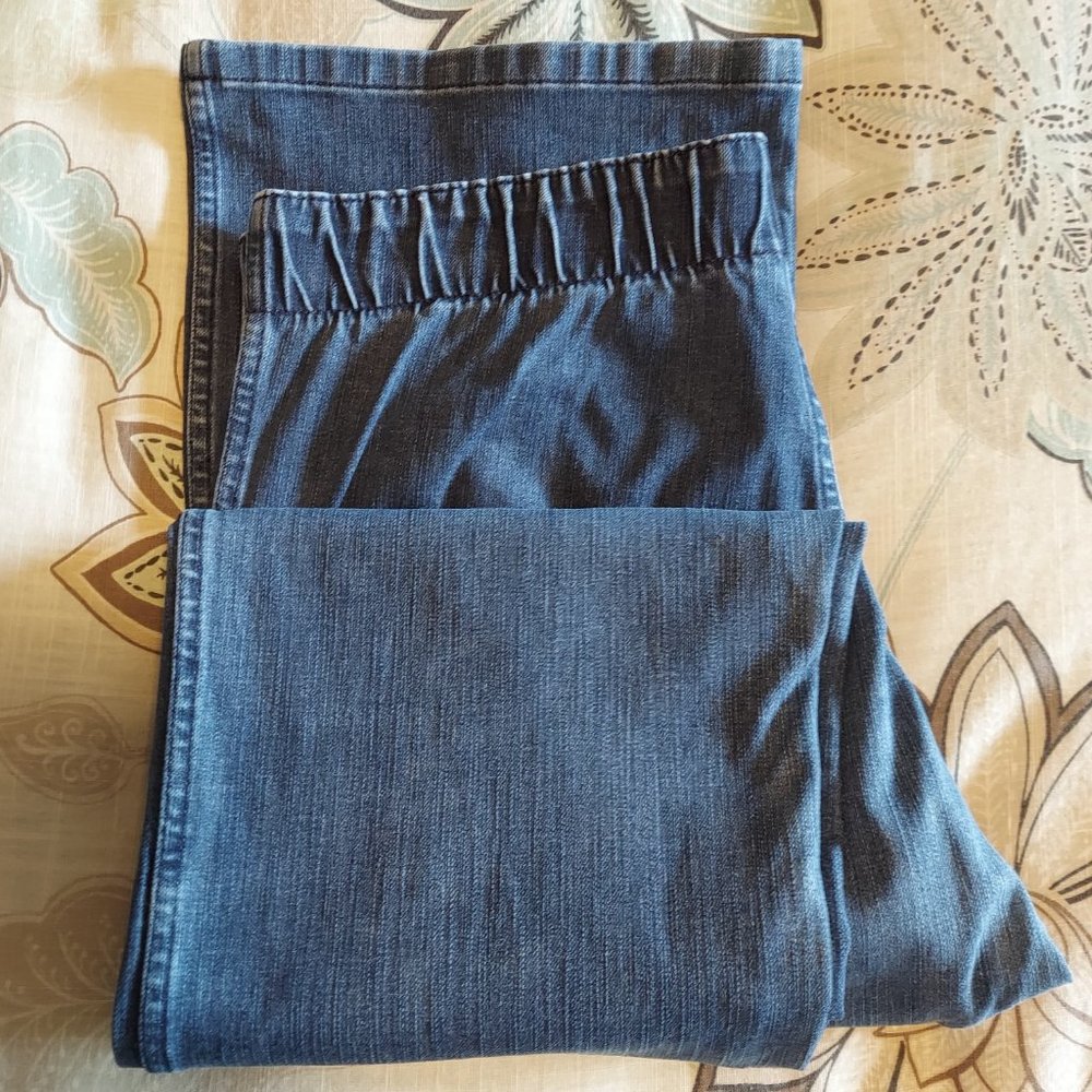 Dress Up or Dress Down Jeans with Bell-Bottoms and Elastic Waist!